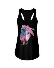 Horse Riding Girl Loves Horses Horseback Rider Ladies Flowy Tank tile
