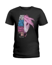 Horse Riding Girl Loves Horses Horseback Rider Ladies T-Shirt tile