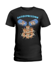 Terrier Dog Antidepression Ladies T-Shirt tile