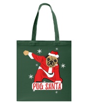 Pug Dog Christmas Pajama Santa Tote Bag tile