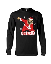 Pug Dog Christmas Pajama Santa Long Sleeve Tee tile