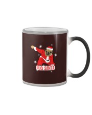 Pug Dog Christmas Pajama Santa Color Changing Mug tile