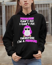 Penguins Can't Fly Therefore I'm A Penguin Hooded Sweatshirt apparel-hooded-sweatshirt-lifestyle-07