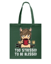 Horse Too Stressed To Be Blessed Tote Bag tile