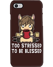 Horse Too Stressed To Be Blessed Phone Case tile