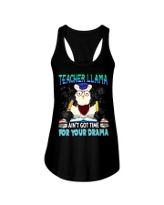 Teacher Llama Ain't Got Time For Your Drama Ladies Flowy Tank tile