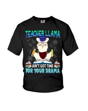 Teacher Llama Ain't Got Time For Your Drama Youth T-Shirt tile