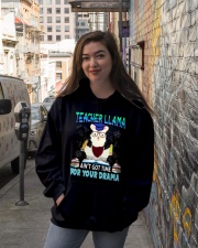 Teacher Llama Ain't Got Time For Your Drama Hooded Sweatshirt lifestyle-unisex-hoodie-front-1