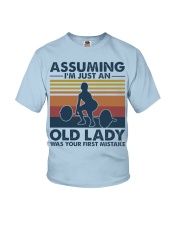 Gym Assuming I'm Just An Old Lady Youth T-Shirt tile