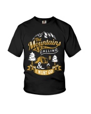 Camping The Mountains Are Calling And I Must Go Youth T-Shirt tile