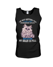 Cat My Brain Is Full Unisex Tank tile