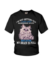 Cat My Brain Is Full Youth T-Shirt tile
