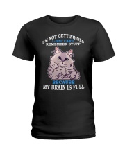Cat My Brain Is Full Ladies T-Shirt tile