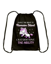 Unicorn I Have The Right To Remain Silent Drawstring Bag tile