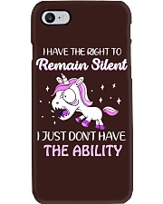Unicorn I Have The Right To Remain Silent Phone Case tile