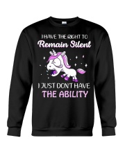 Unicorn I Have The Right To Remain Silent Crewneck Sweatshirt tile