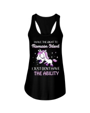 Unicorn I Have The Right To Remain Silent Ladies Flowy Tank tile