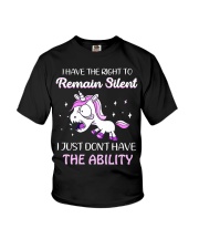 Unicorn I Have The Right To Remain Silent Youth T-Shirt tile