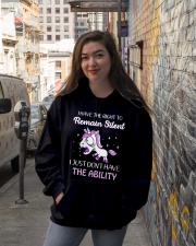 Unicorn I Have The Right To Remain Silent Hooded Sweatshirt lifestyle-unisex-hoodie-front-1
