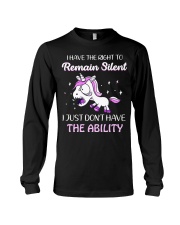 Unicorn I Have The Right To Remain Silent Long Sleeve Tee tile
