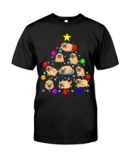 Pug Dog Christmas Tree 2 Classic T-Shirt tile