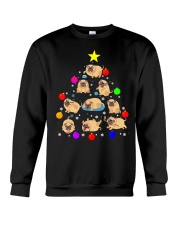 Pug Dog Christmas Tree 2 Crewneck Sweatshirt tile