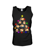 Pug Dog Christmas Tree 2 Unisex Tank tile