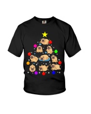 Pug Dog Christmas Tree 2 Youth T-Shirt tile