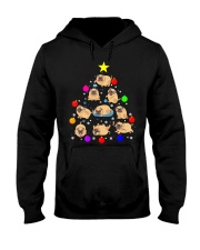 Pug Dog Christmas Tree 2 Hooded Sweatshirt front