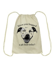 Bulldog Dog Have You Hugged A Pit Bull Today Drawstring Bag tile