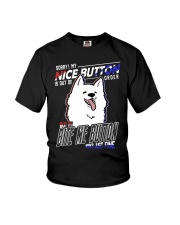 Samoyed Dog Nice Button Youth T-Shirt tile