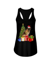 German Shepherd Dog Santa Hat Christmas Ladies Flowy Tank tile