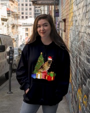 German Shepherd Dog Santa Hat Christmas Hooded Sweatshirt lifestyle-unisex-hoodie-front-1