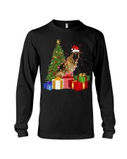 German Shepherd Dog Santa Hat Christmas Long Sleeve Tee tile