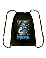 Fish Fishing Papa Drawstring Bag tile