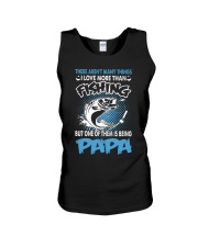 Fish Fishing Papa Unisex Tank tile