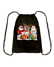 Bulldog Dog English Bulldog Christmas Drawstring Bag tile