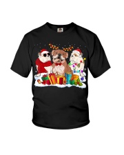 Bulldog Dog English Bulldog Christmas Youth T-Shirt tile