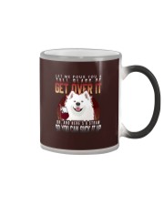 Samoyed Dog Get Over It Color Changing Mug tile