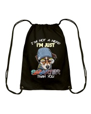 Terrier Dog I'm Not A Nerd Drawstring Bag tile
