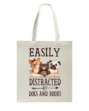 Book Easily Distracted By Dogs And Books 2 Tote Bag tile