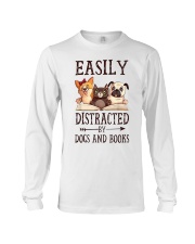 Book Easily Distracted By Dogs And Books 2 Long Sleeve Tee tile