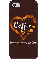 Coffee Peace Love Save Lives Coffee Heart Phone Case tile