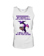 Book My Book And I Are Having A Moment Unisex Tank tile