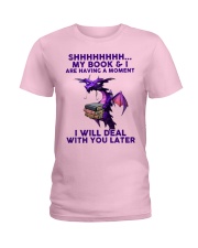 Book My Book And I Are Having A Moment Ladies T-Shirt tile