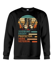 Veteran Husband Daddy Protector Hero Veteran Crewneck Sweatshirt tile