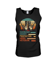 Veteran Husband Daddy Protector Hero Veteran Unisex Tank tile