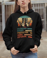 Veteran Husband Daddy Protector Hero Veteran Hooded Sweatshirt apparel-hooded-sweatshirt-lifestyle-07