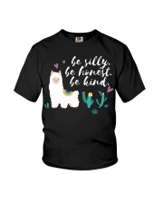 Llama Be Silly Be Honest Be Kind Youth T-Shirt tile