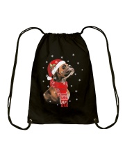 Bulldog Dog Cute Boxer Dog Christmas Tree 1 Drawstring Bag tile